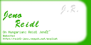 jeno reidl business card